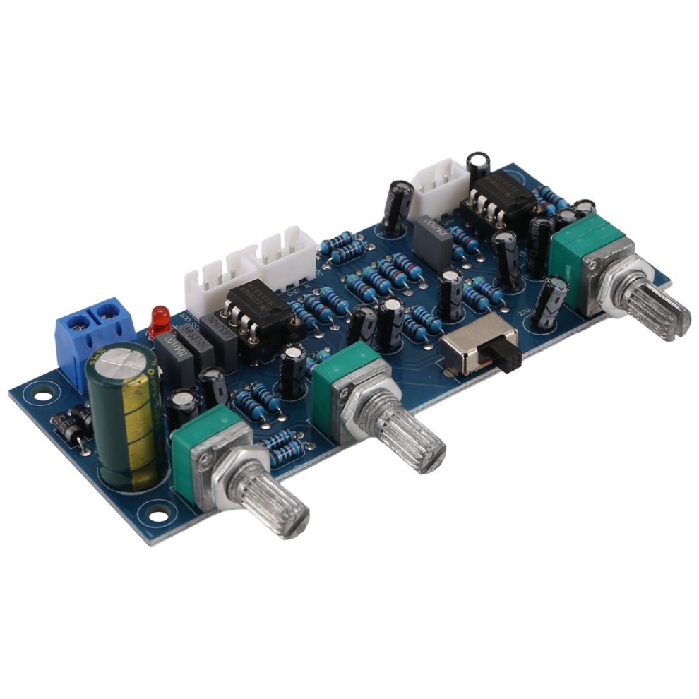 2.1 Channel Subwoofer Preamp Board Amplifier Low Pass Filter Bass Prea Blue 4853103993696
