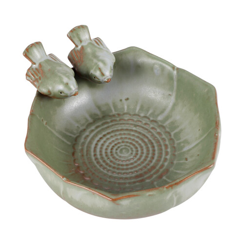 Ceramic Birth Baths Garden Decor Feeder Aquarium Retro Bird 1