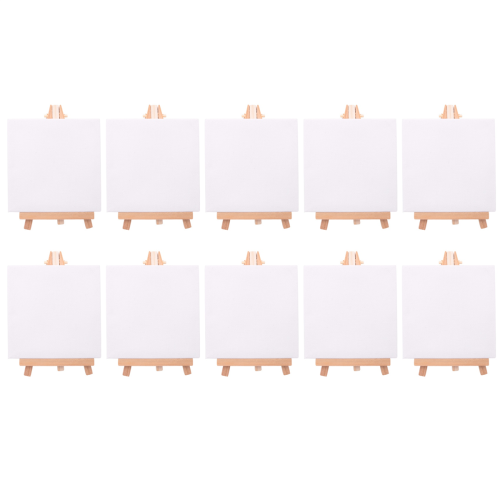 10 Set Artists Mini Canvas Painting Craft DIY Drawing Small Table Ease