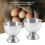 Egg Cups Set Stainless Steel Eggs Hard Boiled and Soft Tray Tool Holde 4