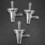 3Pcs Universal Motorcycle Right Angle Inline Fuel Filter 1/4Inch 6mm H 9