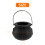 24 Pack Plastic Black Witch Candy Bowls Cauldrons,Pot with Handle ,for 9
