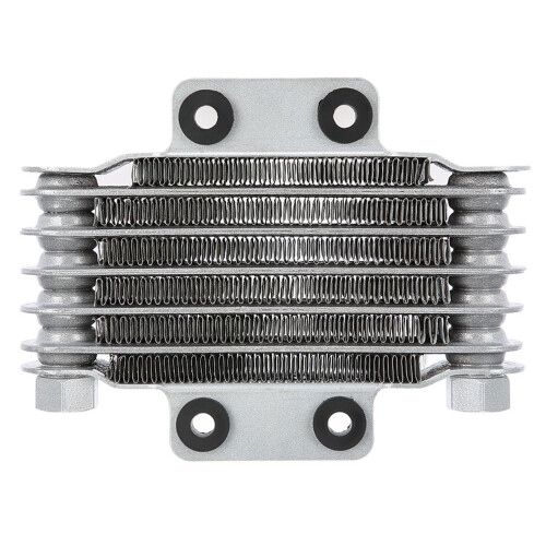Motorcycle Engine Oil Cooler Cooling Radiator 85Ml Universal Silver Al 2
