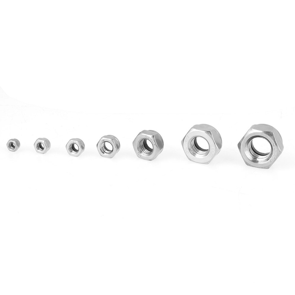 175pcs M3 M4 M5 M6 M8 M10 M12 Stainless Steel Hex