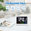 Color Large Screen LCD Electronic Desk Alarm Clock with Temperature Da 6
