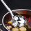 Rustfri stålske med ske og øse, slidset suppe til hotpot-filter K 5
