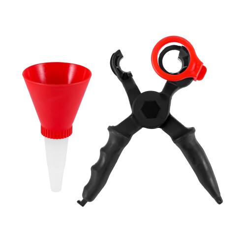 Car Universal Engine Oil Funnel Adjustable Adapters Spill Proof Filter 2