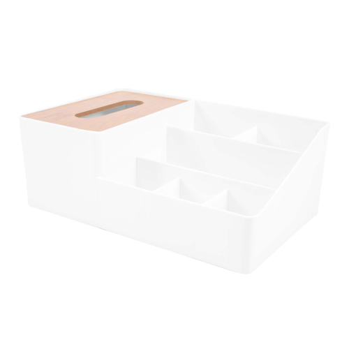 Office Desktop Stationery Storage Tissue Box Household PP Material Des 2