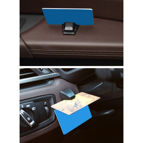 Multifunctional Card Ticket Holder Auto Car ID IC Clip Black Dashboard 2