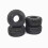 Pneus de roda de borracha 4 peças 125 mm 2,2 polegadas para carro de esteira RC 1/10 Axi 6