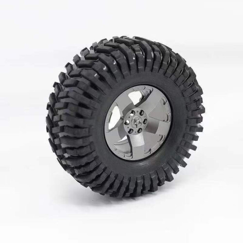 Pneus de roda de borracha 4 peças 125 mm 2,2 polegadas para carro de esteira RC 1/10 Axi 2