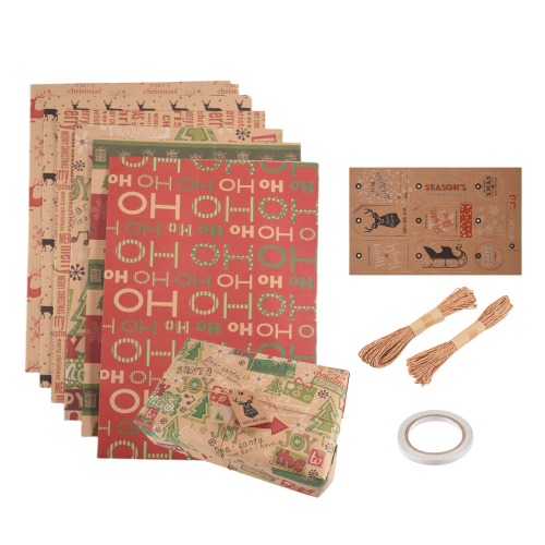 6 Pack Wrapping Paper Sheets,for Christmas Birthday Party Wrapping Pap 2