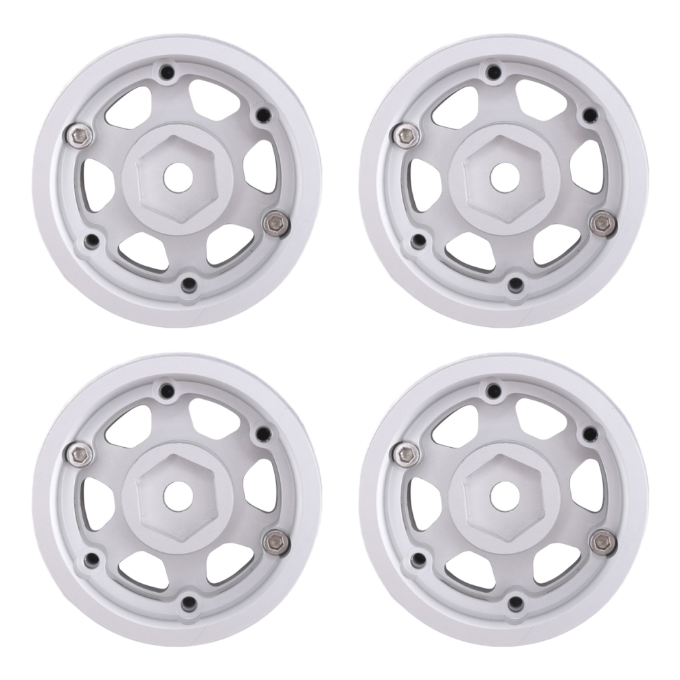 4Pcs 1.55 Metal Beadlock Wheel Rims Hub For 1/10 Rc Crawler Car Rc4wd 4853103921293