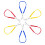 6 Pcs Loop Scissors Grip Scissor Colorful Self-Opening Adaptive Cuttin 2