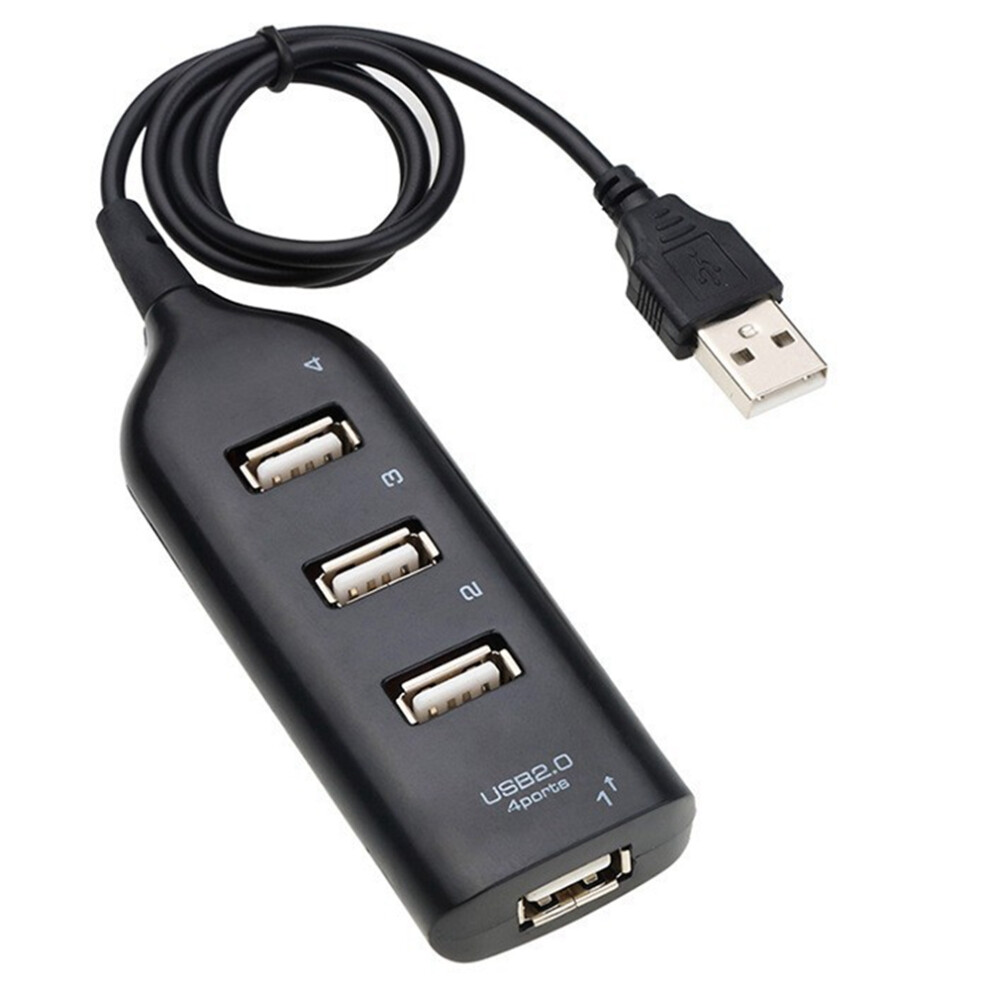 Usb Hub 2.0 Multi-Usb High Speed Splitter 4-Port Adapter For Laptop Re Black 4853103925604