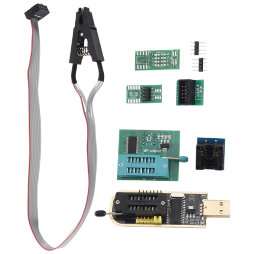 1Set CH341A 24 25 Series EEPROM Flash BIOS USB Programmer+SOIC8 SOP8 T 2