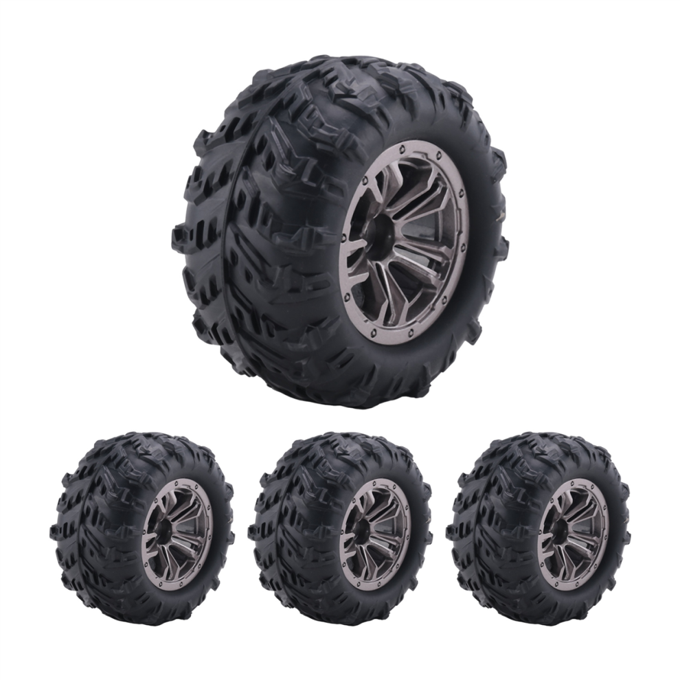 4Pcs 80Mm Wheel Tire Tyre For Xinlehong Q901 Q902 Q903 9130 9136 9137 4851282134732