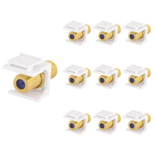 Conector jack Keystone RG6, pachet de 10, tip F, RG6 K 1