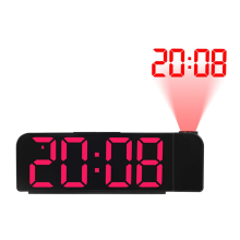180 Rotation Projection Alarm Clock 12/24H LED Digital USB Charge Cei