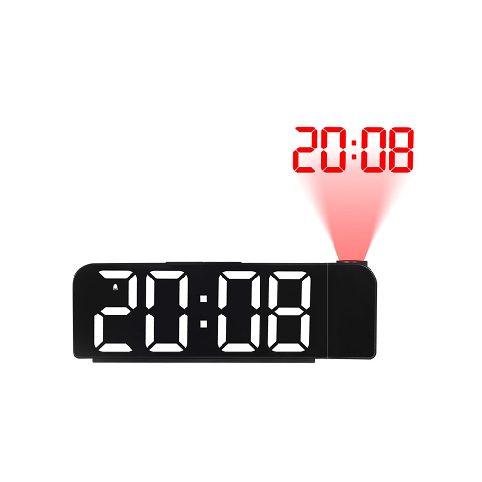 180 Rotation Projection Alarm Clock 12/24H Led Digital Usb Charge Cei Typecat