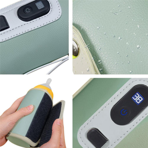Carrinho de viagem com aquecedor de água com leite USB e bolsa isolada com visor digital 2