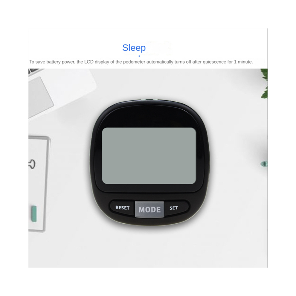 Podomètre Avec Compteur De Calories Et Distance – Clip Ceinture, écran LCD, Fonction Horloge, Pile Incluse