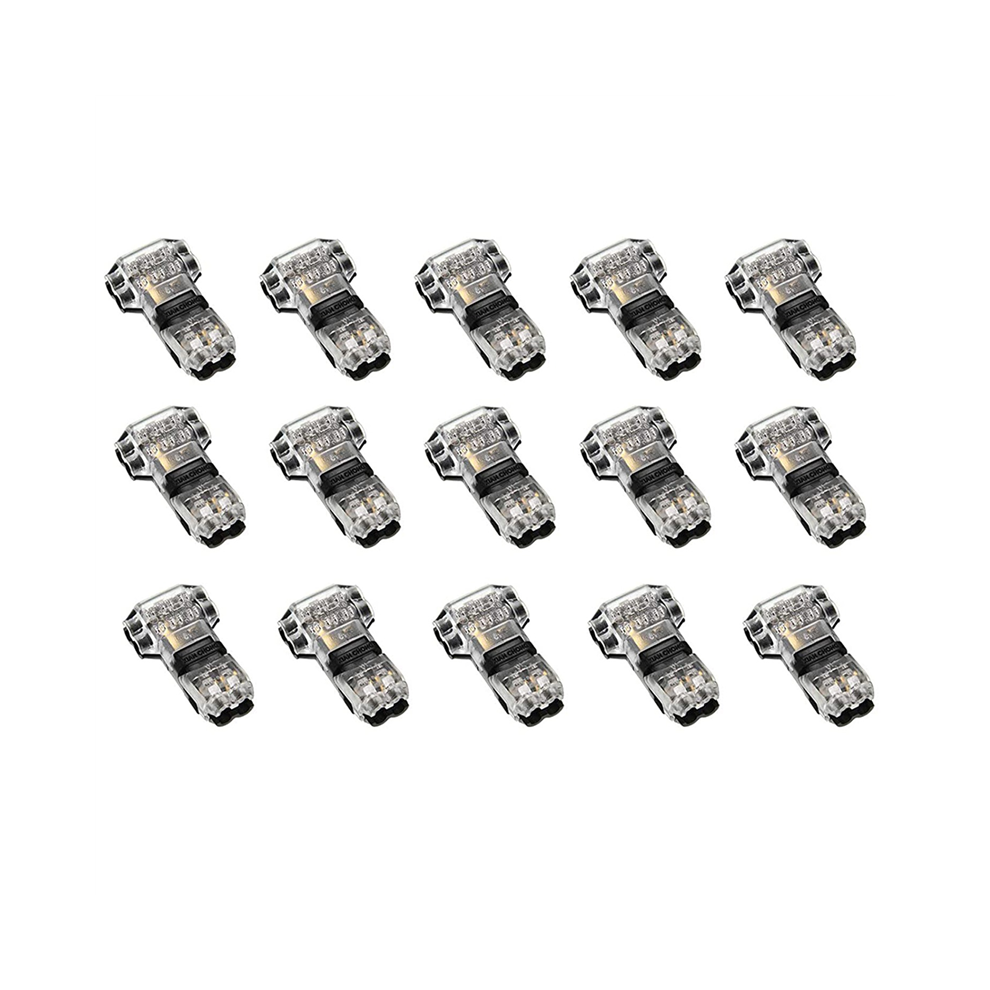 15 Pcs 3 Way 2 Pin Wire Connectors Low Voltage Universal Compact T-Tap 4851282147664