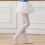 Calzini da danza in microfibra per bambine, in velluto, bianchi 6