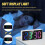 Rainbow Colored LED Digital Alarm Clock,Snooze, Adjustable Volume, Eas 5