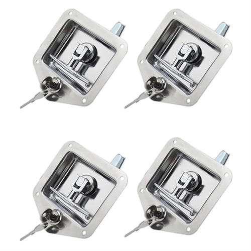 4Pack Stainless Steel Car Trailer Door Latch T-Handle Locking Trailer