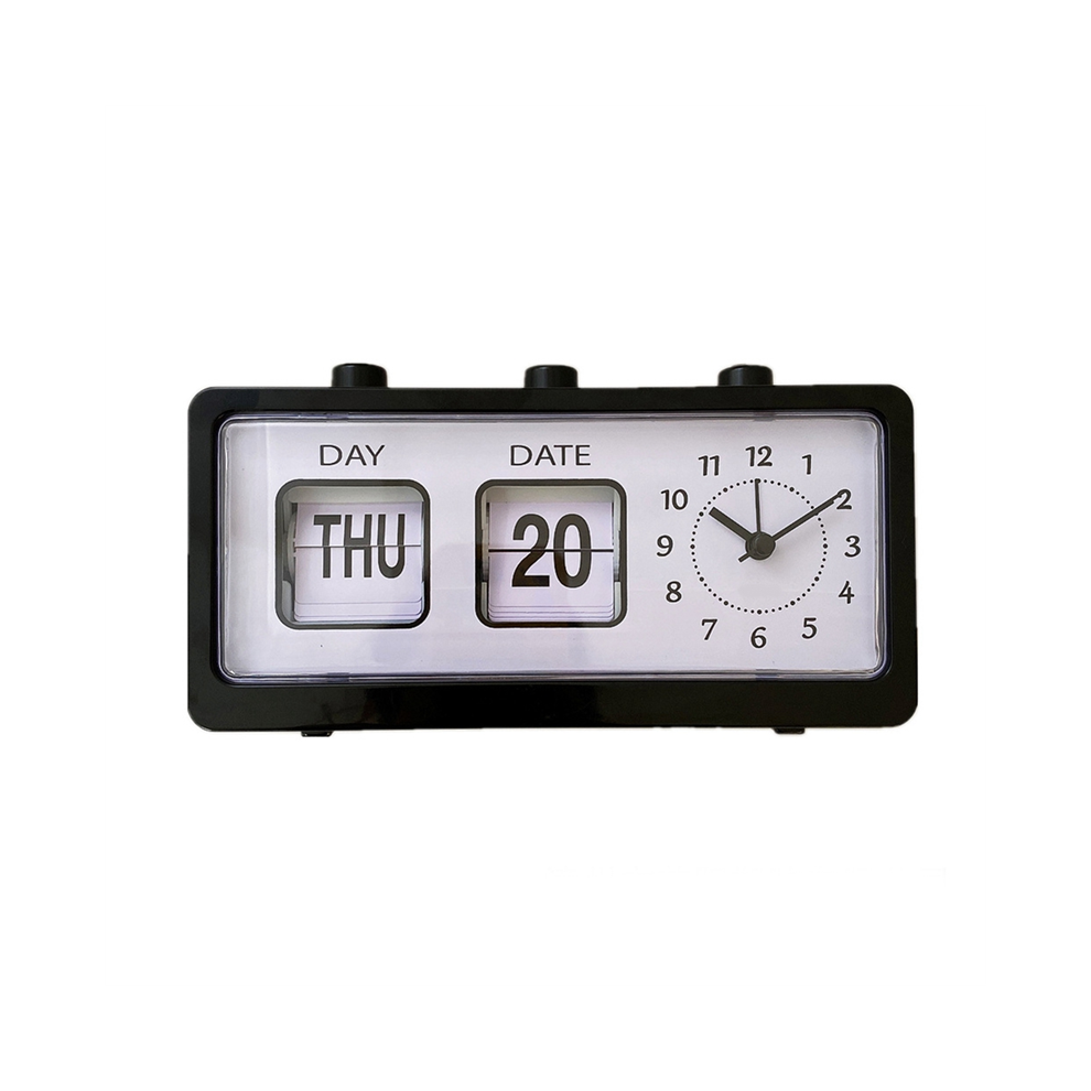 Typecat Manual Page Turning Alarm Clock Digital Square Versatile Study Calenda