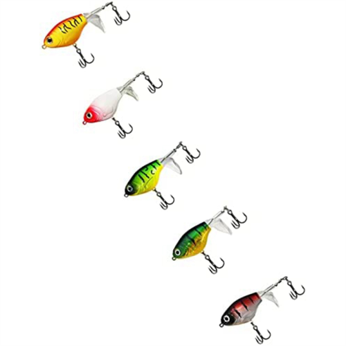 Ensemble de leurres de pêche Topwater Baits avec tracteur flottant à queue rotative P 2