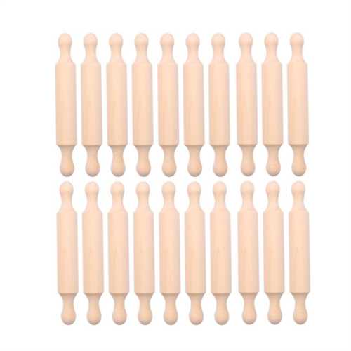 7In Wooden Mini Rolling Pin Long Kitchen Baking Small Dough for Childr 1