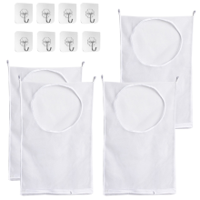 4Packs Door Hanging Laundry Hamper Bag with Zipper and Wide Open Top,U