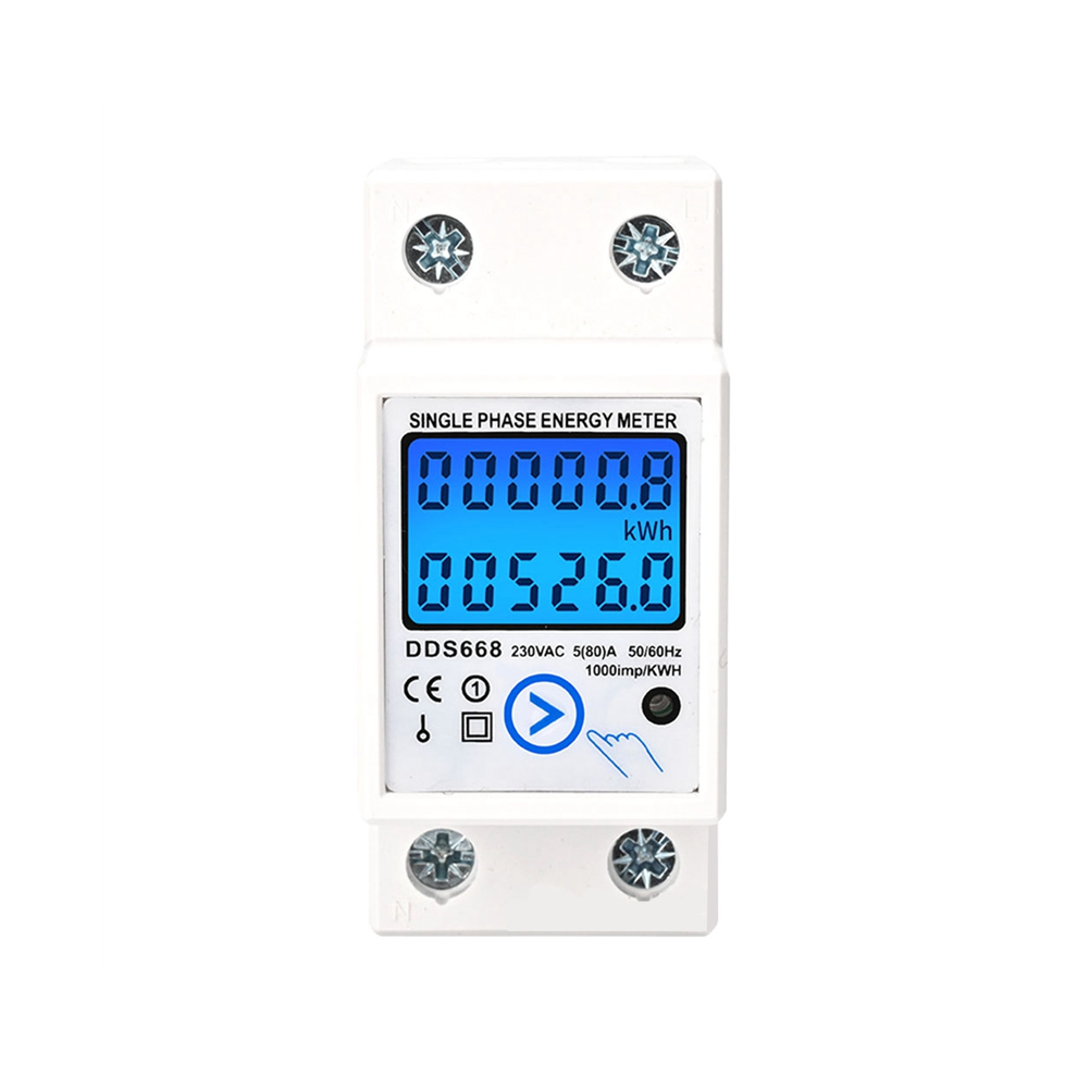 Din Rail Digital Single Phase Reset Zero Energy Meter Kwh Ac220v Elect 4851282154693