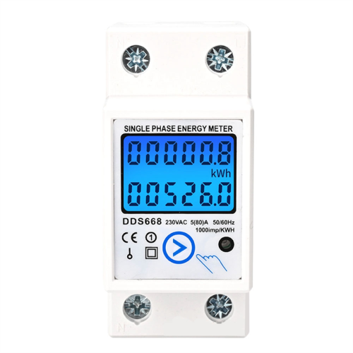 Din Rail Digital Single Phase Reset Zero Energy Meter KWh AC220V Elect 1