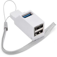 Bærbar Multi-Interface Hub Splitter USB3.0 High Speed Hub Hvid