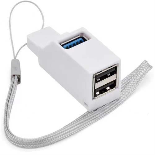 Bærbar Multi-Interface Hub Splitter USB3.0 High Speed Hub Hvid