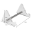 1-Tier Acrylic Keyboard Display Stand Clear Mechanical Holder Storage 10