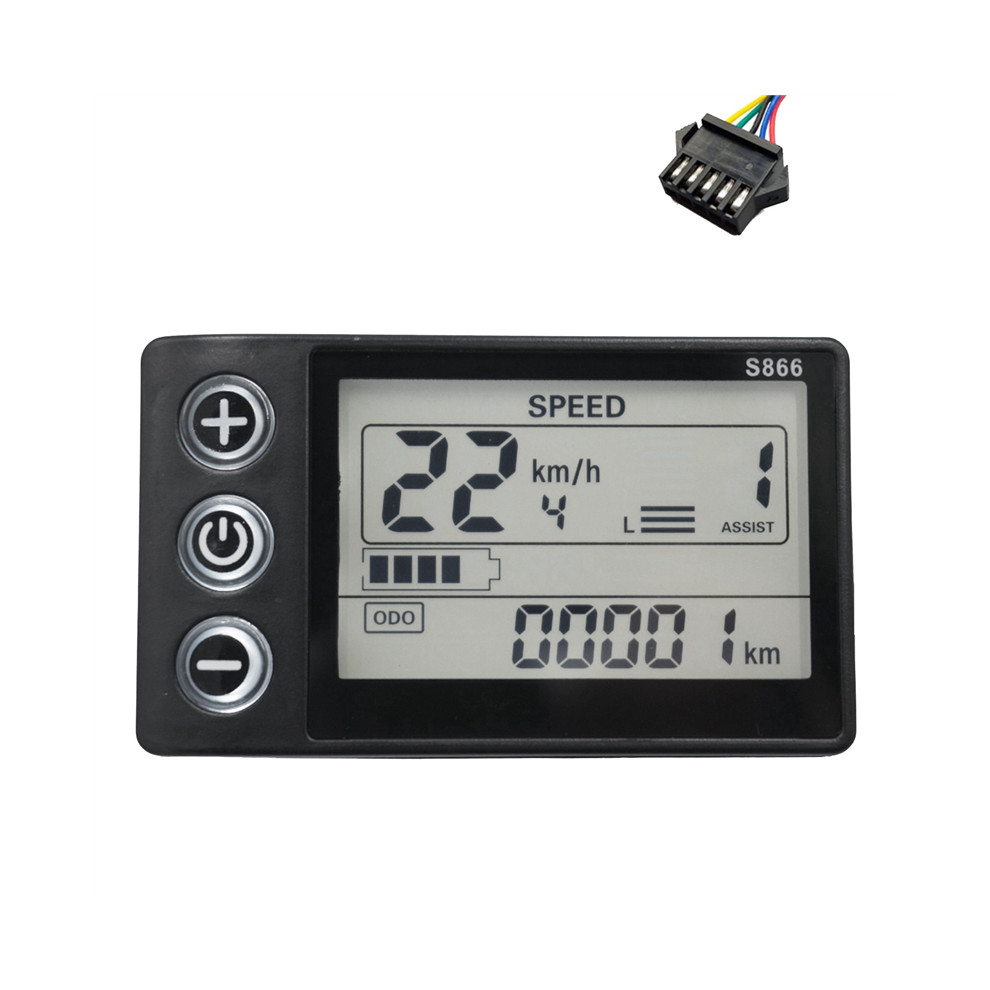Typecat 24V 36V 48V 60V S866 Controller Panel Dashboard Electric Bike Lcd Disp