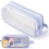 Grid Mesh Pencil Case 2 Compartment Pen Bag Clear Pencil Pouch Transpa 4