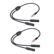 Antenna 1 Male to 2 Female Extension Cable Multifunctional Car Adapter