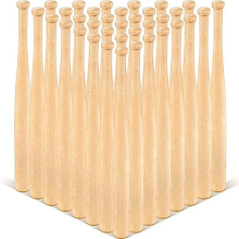 Lot de 36 mini-battes de baseball de 7 pouces, en bois brut, non peintes
