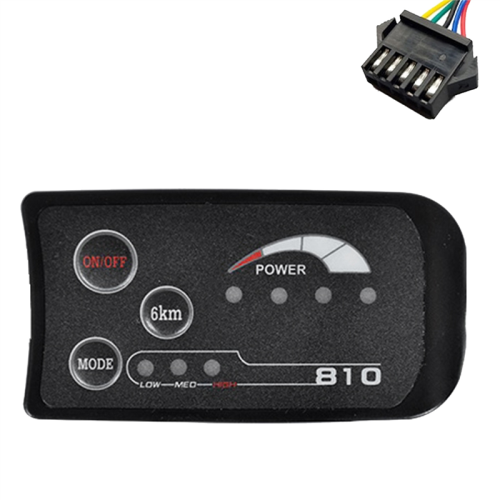 SM 5PIN S810 E-Bike LED Display Meter 36V IP65 UART Protocol for Elect