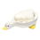 Ceramic Soap Dish with Drain, White Cute Animal Soap Dish for Shower B 2