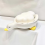 Ceramic Soap Dish with Drain, White Cute Animal Soap Dish for Shower B 5
