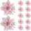 20PCS 14.5cm Glitter Artificial Christmas Flowers Merry Tree Decoratio 2