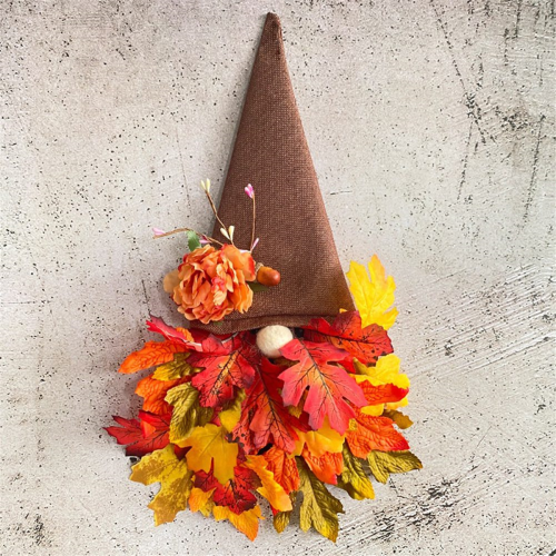 Fall Wreath for Door Decor,Fall Sign with Maple Leaf Fairy for Autumn 2