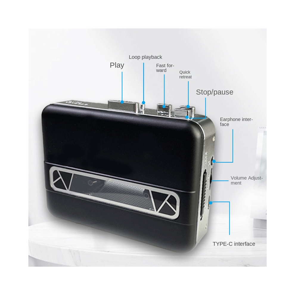 Portable Usb Cassette Capture Radio Player Tape To Mp3 Converter Music 4851282171102