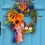 Thanksgiving Day Wreath Artificial Flower Wreath Door Front Garland Fa 4